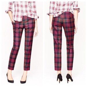 J. Crew Cafe Capri Tartan Plaid Wool Pants